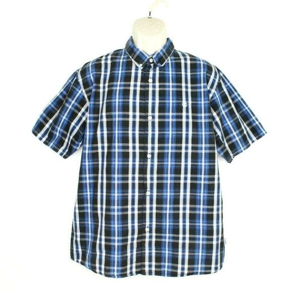 Stussy Short sleeve Button Up Shirt Mens XL Plaid - Picture 1 of 6